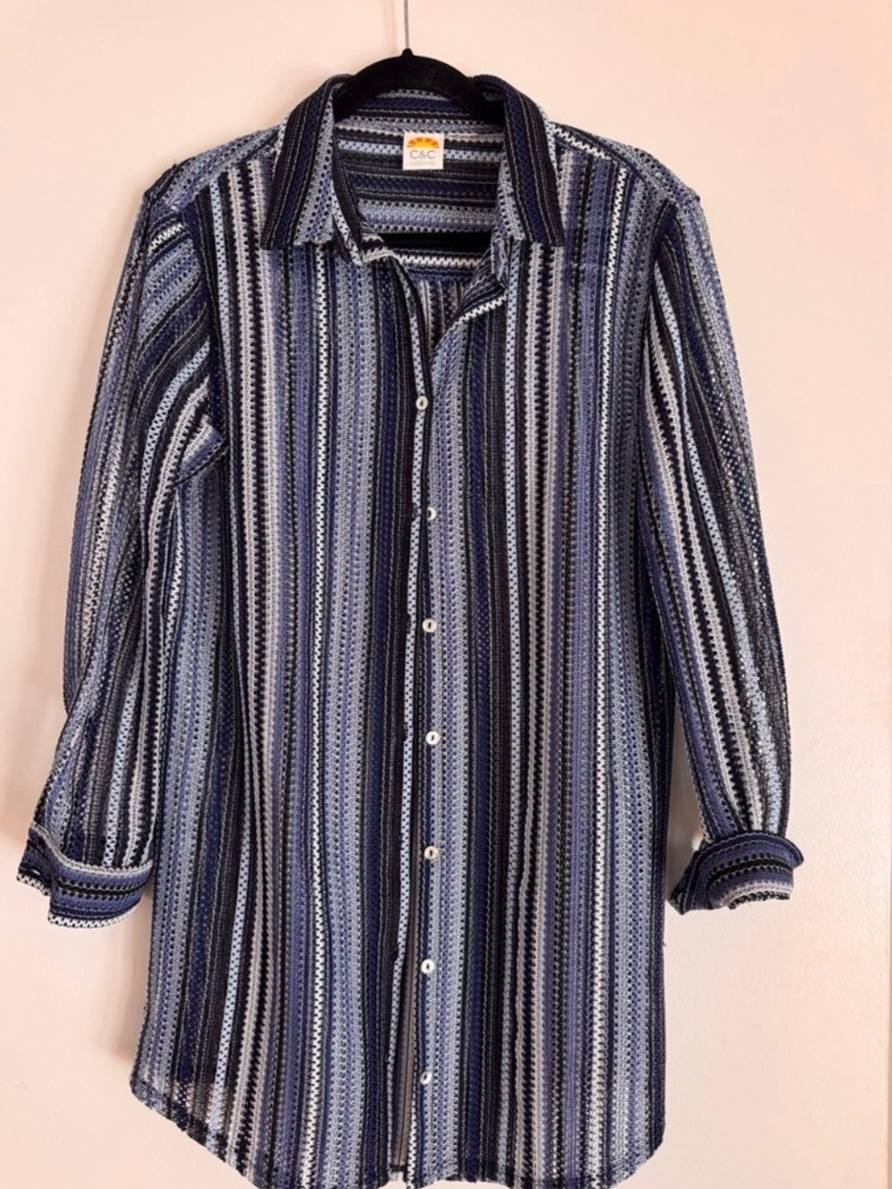 C & C California Beach cover up Mini dress ( Missoni like) size s/m)